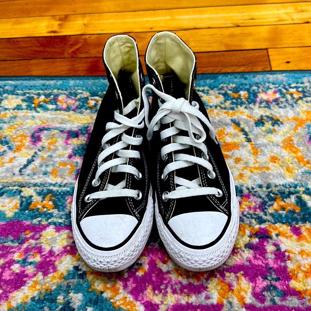 Lightly used black converse